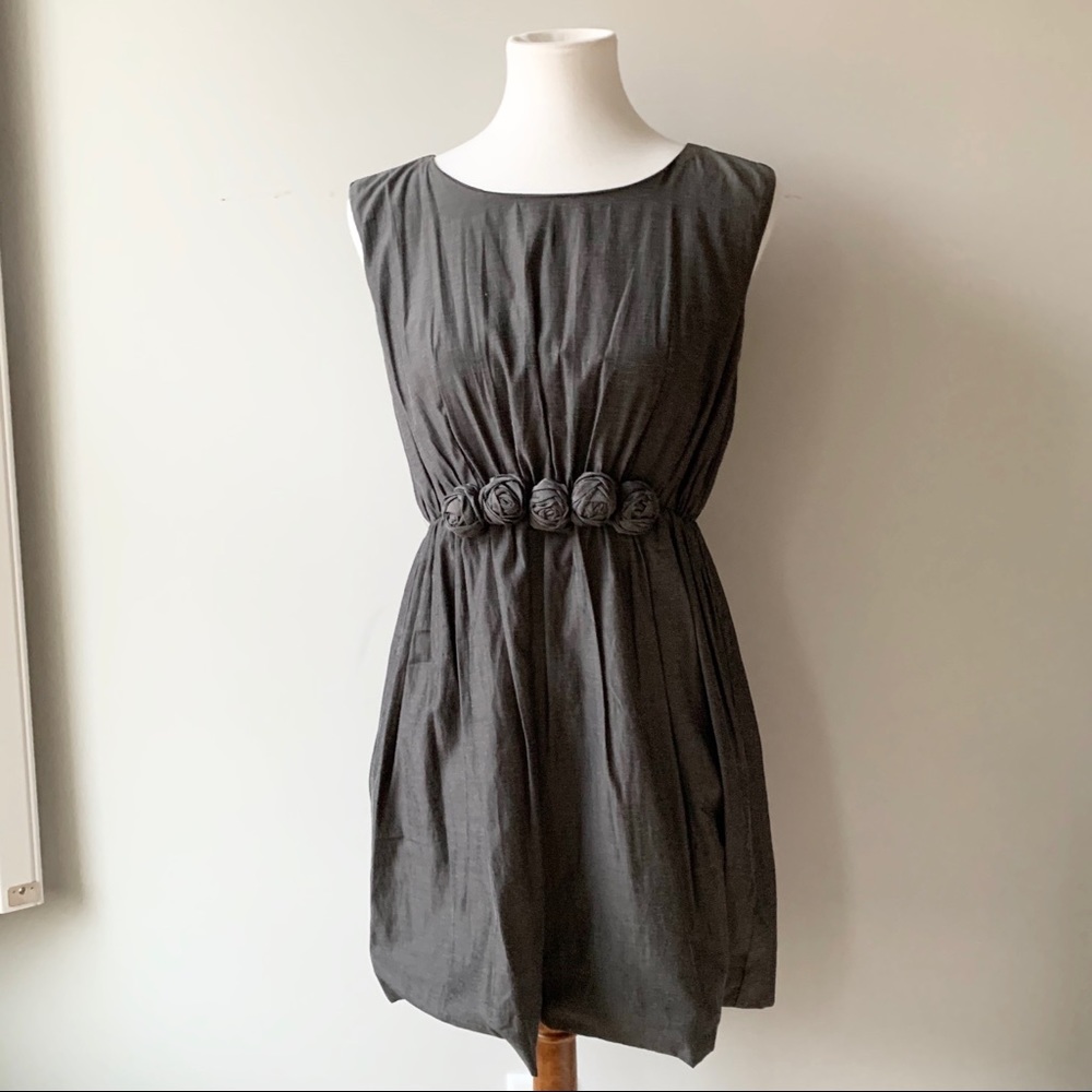 Ya Los Angeles Gray Sleeveless Fit and Flare  Dress